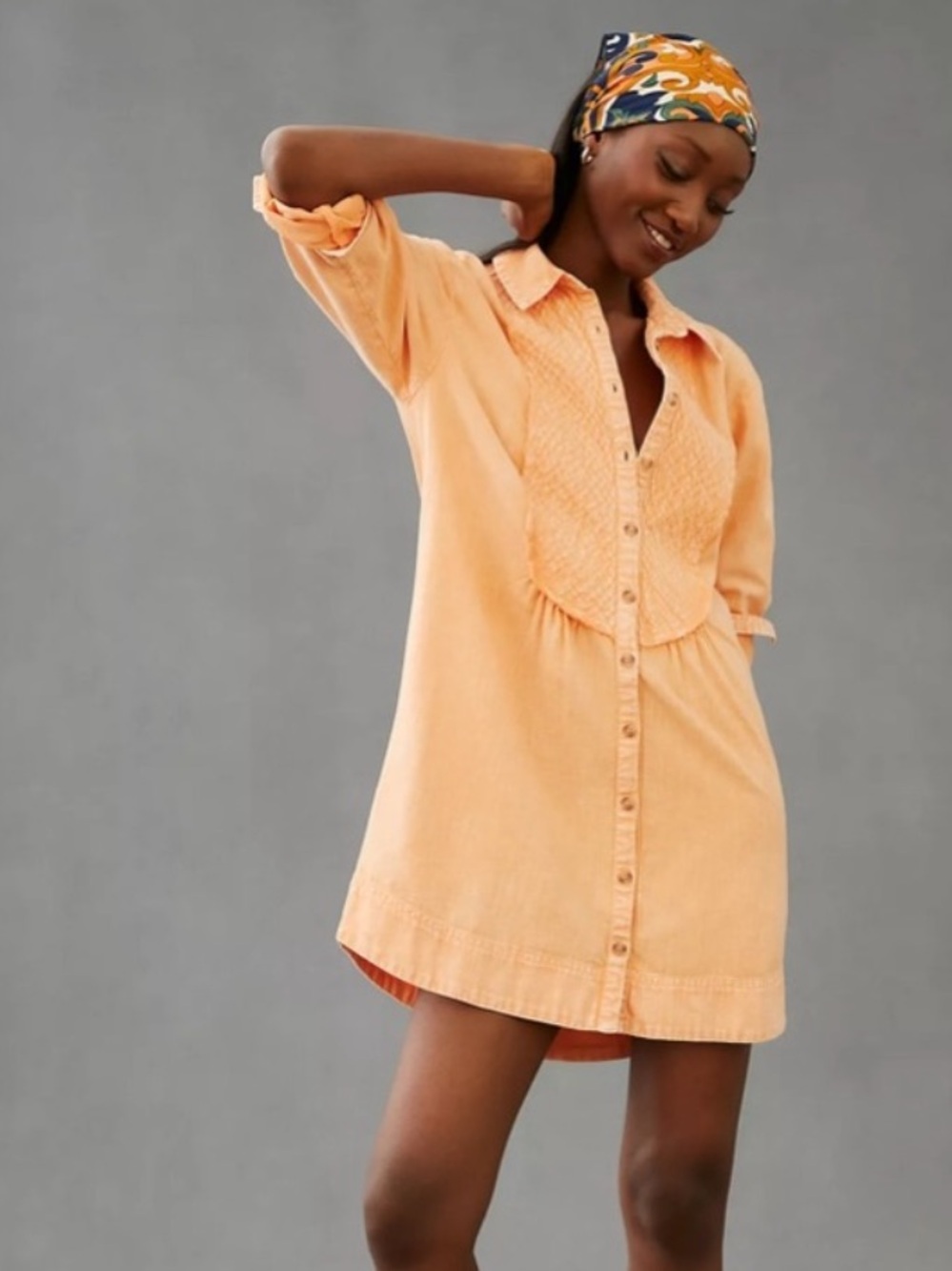 Anthropologie Pilcro Tie Back Shirt Dress XL